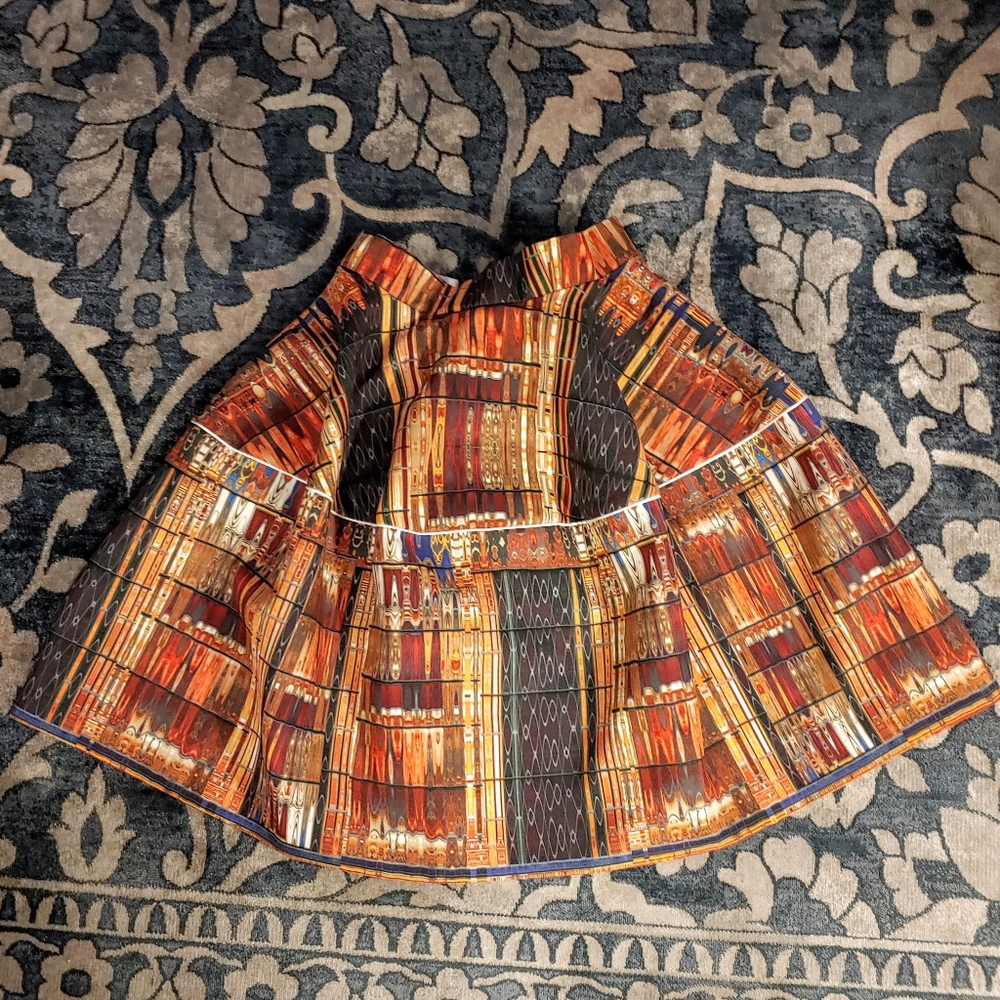 H&M dark academia style abstract skirt